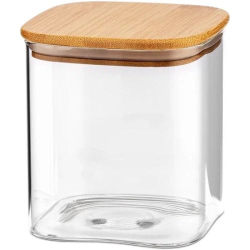 TECO банка д/сыпучих продуктов с бамбуковой крышкой 700мл TC-J700-06